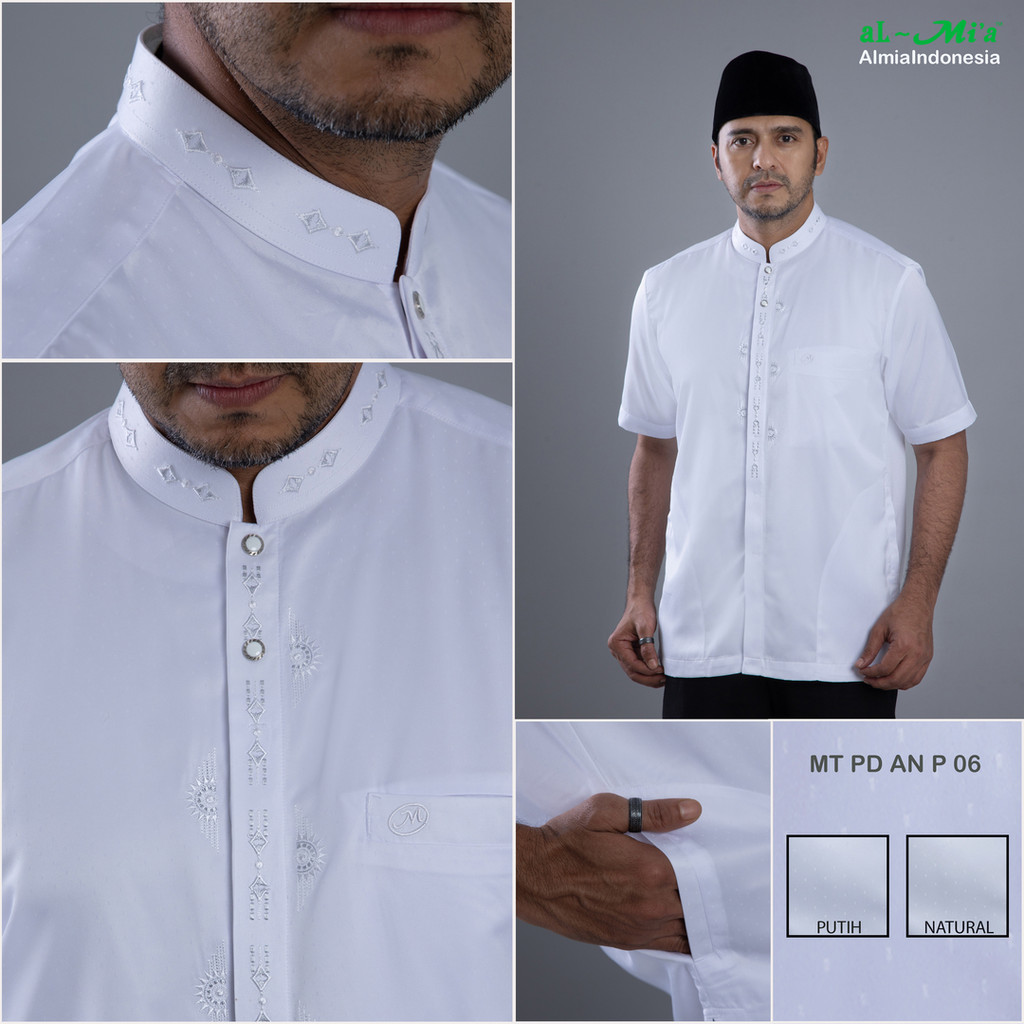 Baju Koko Al-Mia ANP-06 Lengan Pendek