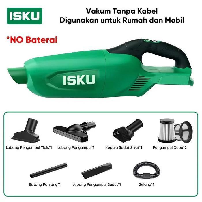 ISKU Vacuum Listrik Nirkabel Baterai Lithium Vakum Cleaner Penyedot Debu Rumah Vacum Karpet dan Kasu