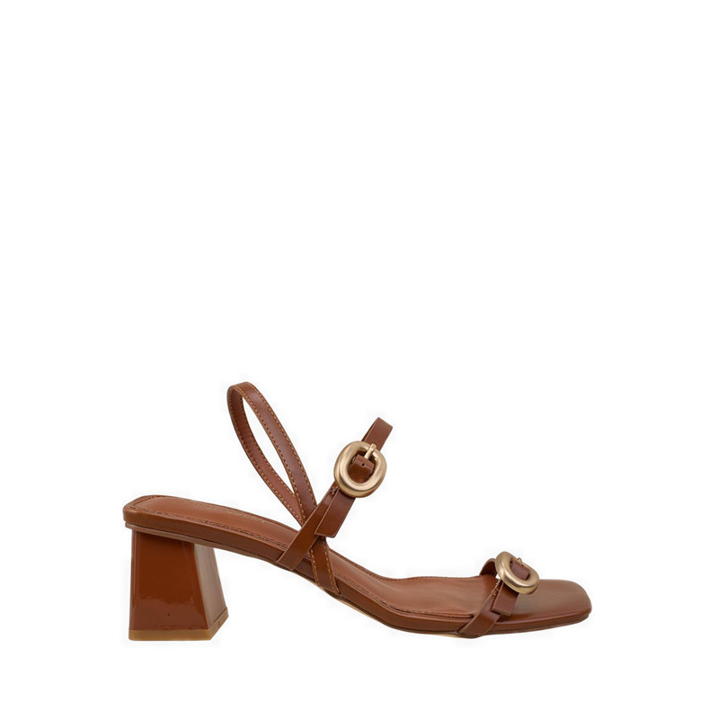 Payless Nine West Womens Mile Block Heeled Sandals - Cognac_05