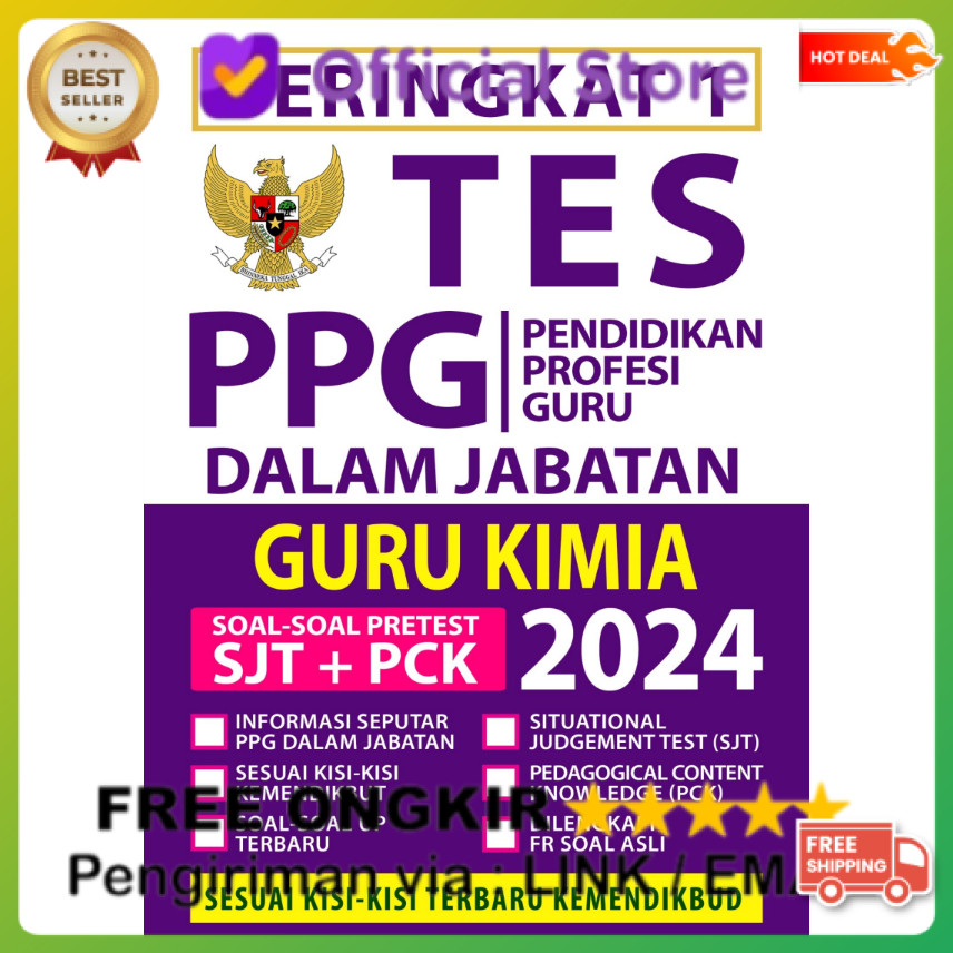 PASTI LULUS PERINGKAT 1 TES PPG DALAM JABATAN GURU KIMIA 2024 IDO196 LOLOS UJIAN