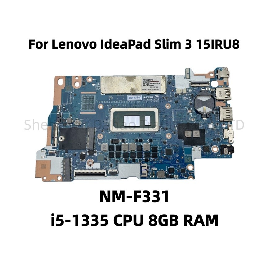NM-F331 Mainboard For Lenovo IdeaPad Slim 3 15IRU8 Laptop Motherboard With i5-1335U CPU 8GB RAM PN:5