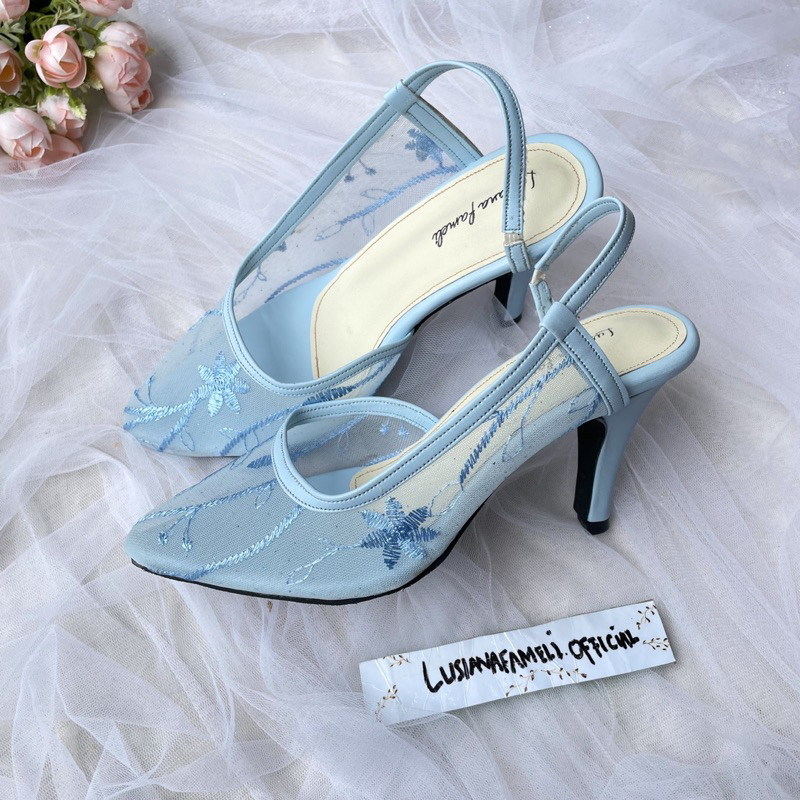 Lusiana fameli | heels pesta wanita sepatu tali kondangan sepatu custom wisuda wedding shoes sepatu 