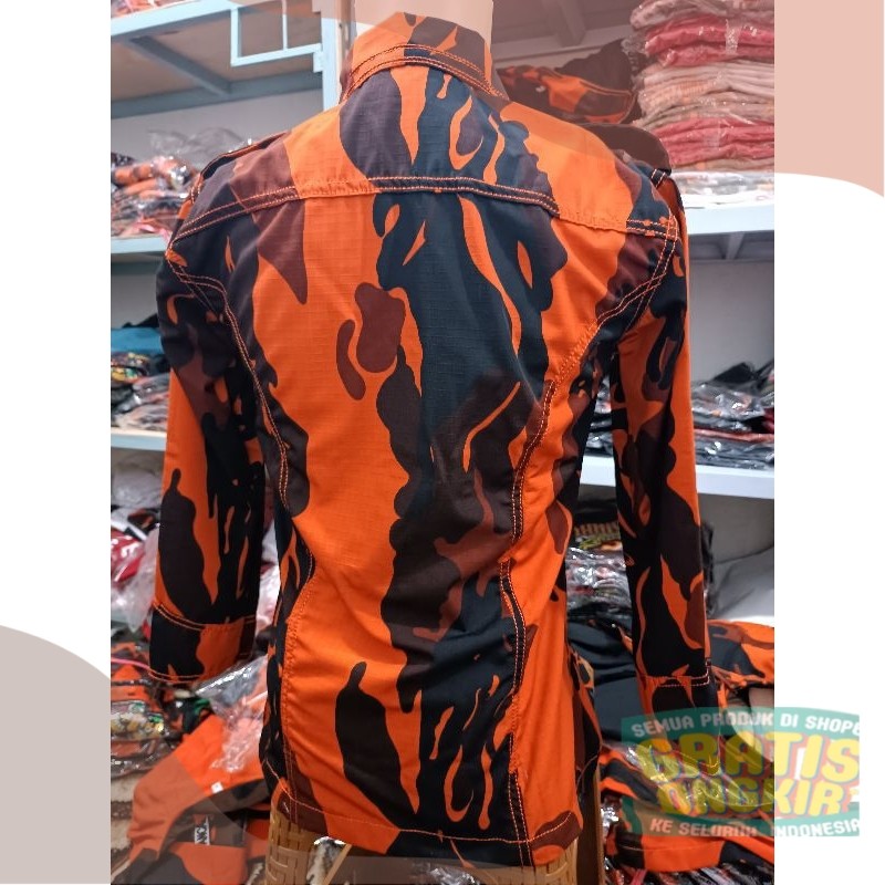 Kemeja Pemuda Pancasila  Sritex bordir timbul jahitan rante Pemuda Pancasila baju panjangpakaian pri