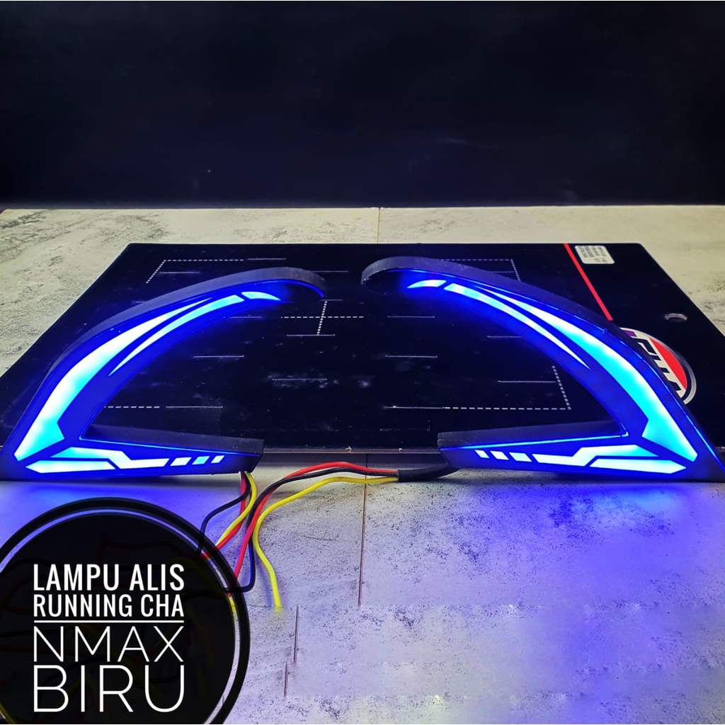 Lampu Alis Nmax old Running CHA Biru