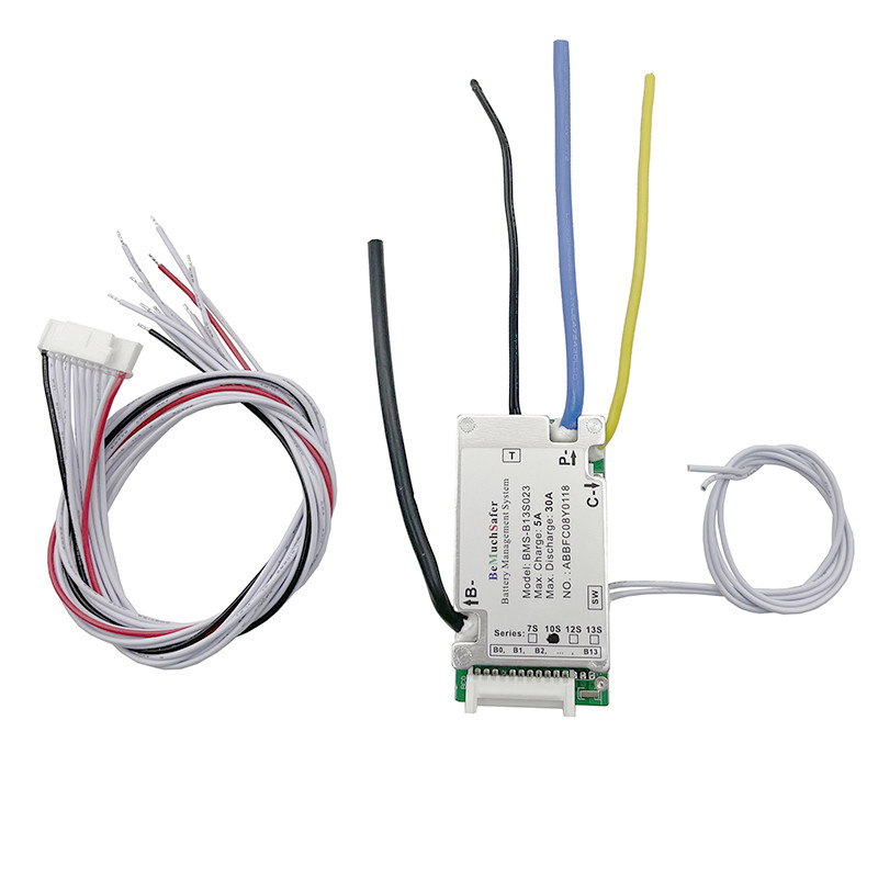 7S 10S 12S 13S 30A Battery BMS 24V 36V 43V 48V 30A Hailong BMS With OnOff Switch Temperature Sensor 