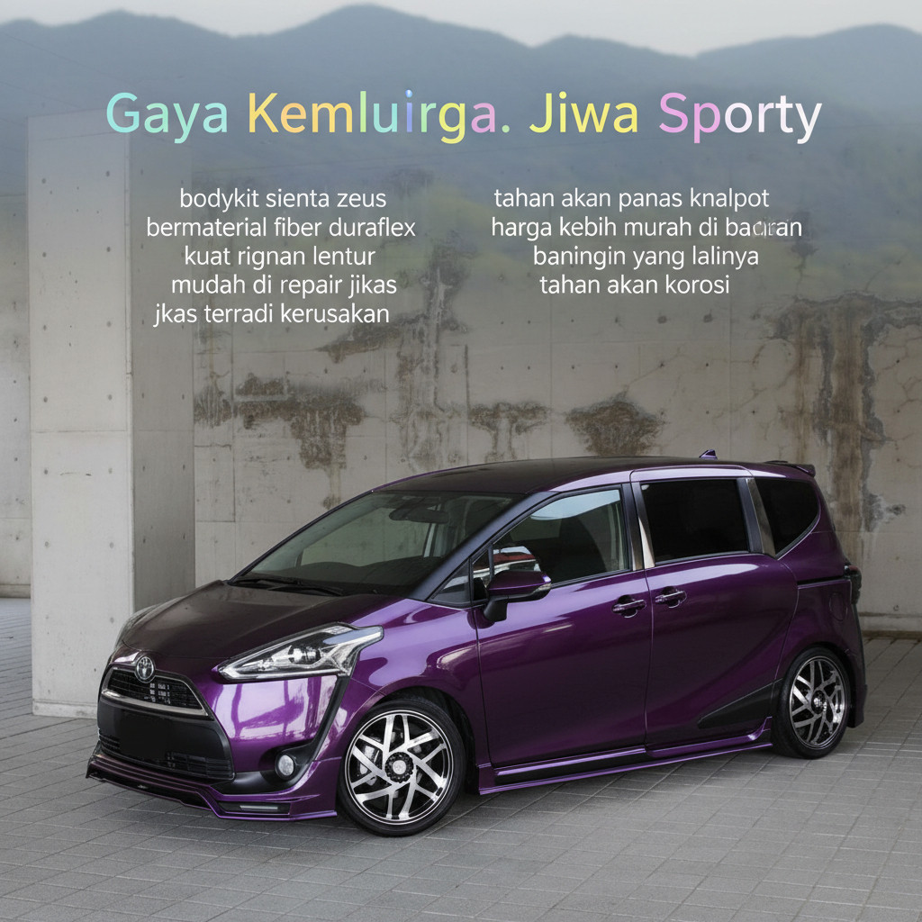 bodykit sienta zeus body kit toyota sienta bodikit sienta