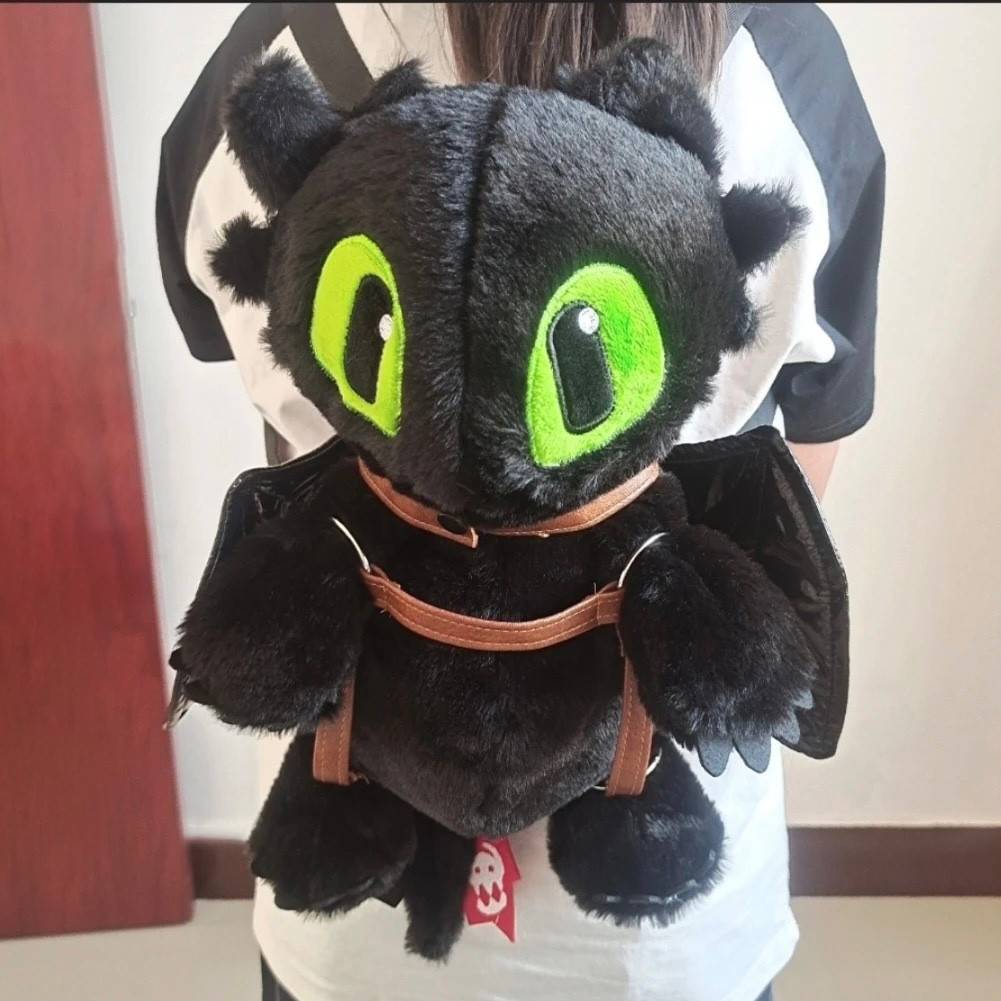 Cute Toothless Dragon Plush Backpack Cartoon How to Train Your Dragon Anime Doll Fashionable Girls' 