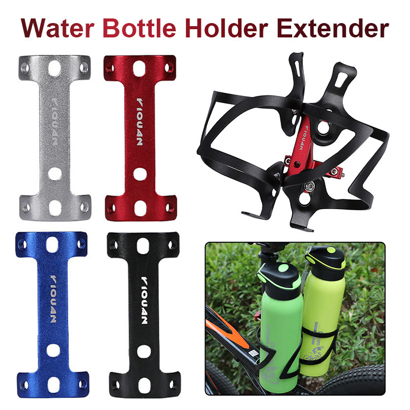 Rak Ekstensi Tempat Botol Sepeda MTB Double Head, Bahan Aluminium Alloy, untuk Rangka Sepeda Gunung,