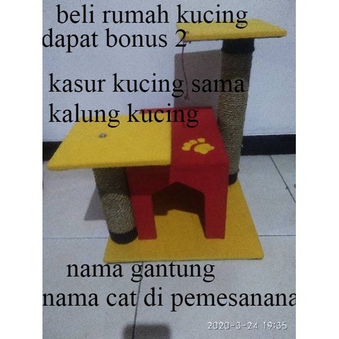 FREE BONUS  KALUNG KUCING BELI RUMAH KUCING +BONUS NYA