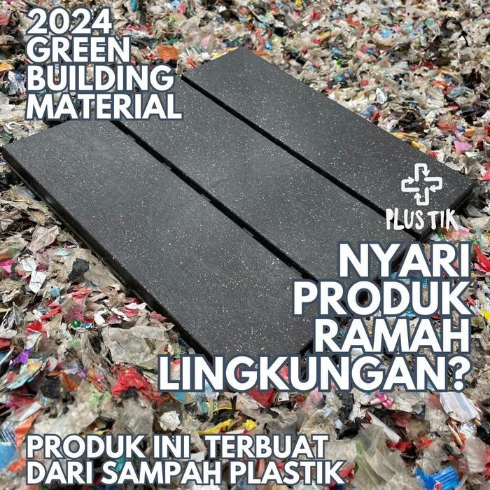 Lantai Dek Srasah Floor Decking Outdoor Indoor Dark Grey Plastik