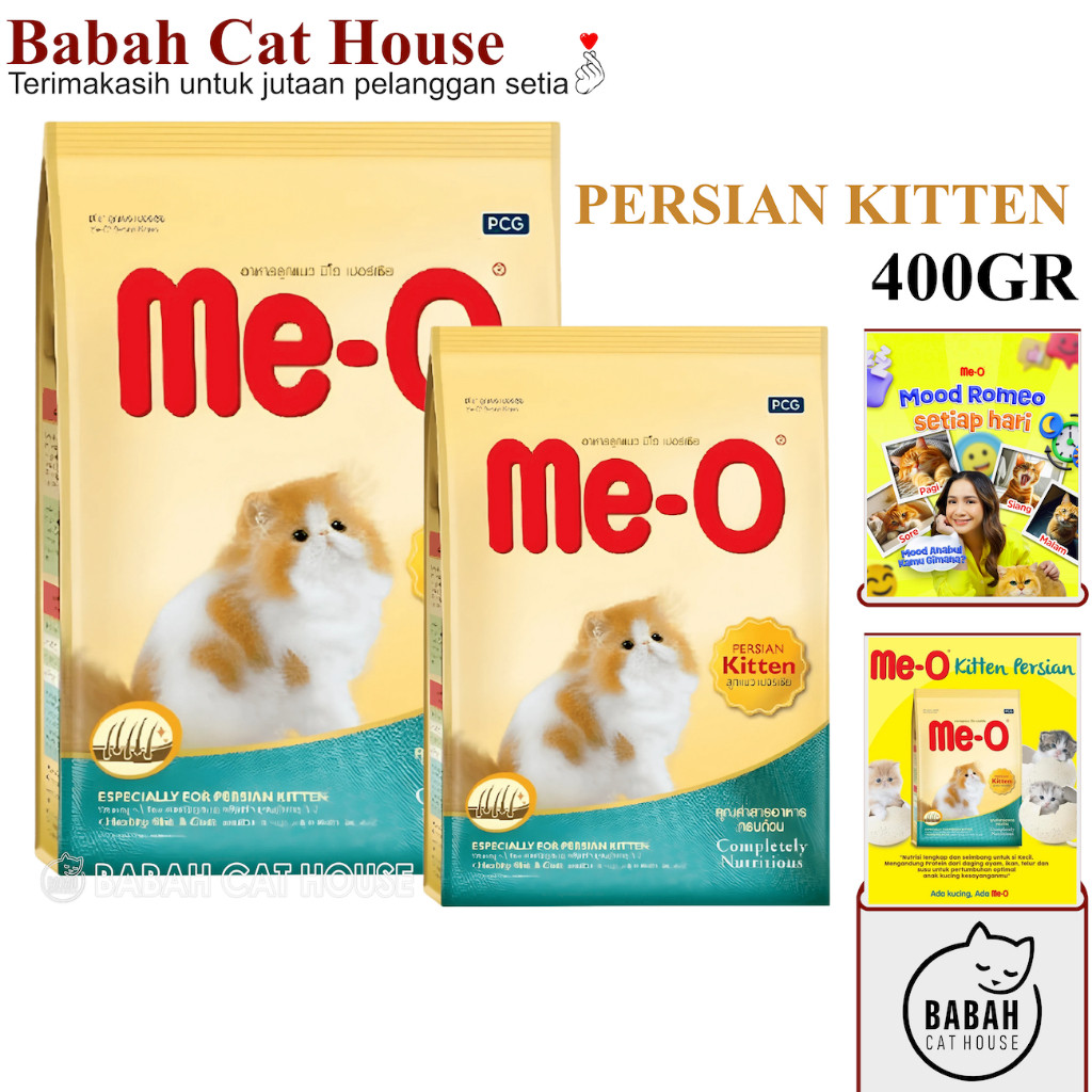 MEO PERSIAN KITTEN 400gr Makanan Anak Kucing Kering Cat Dry Food Usia 1 2 3 Bulan Bayi Baby Murah un