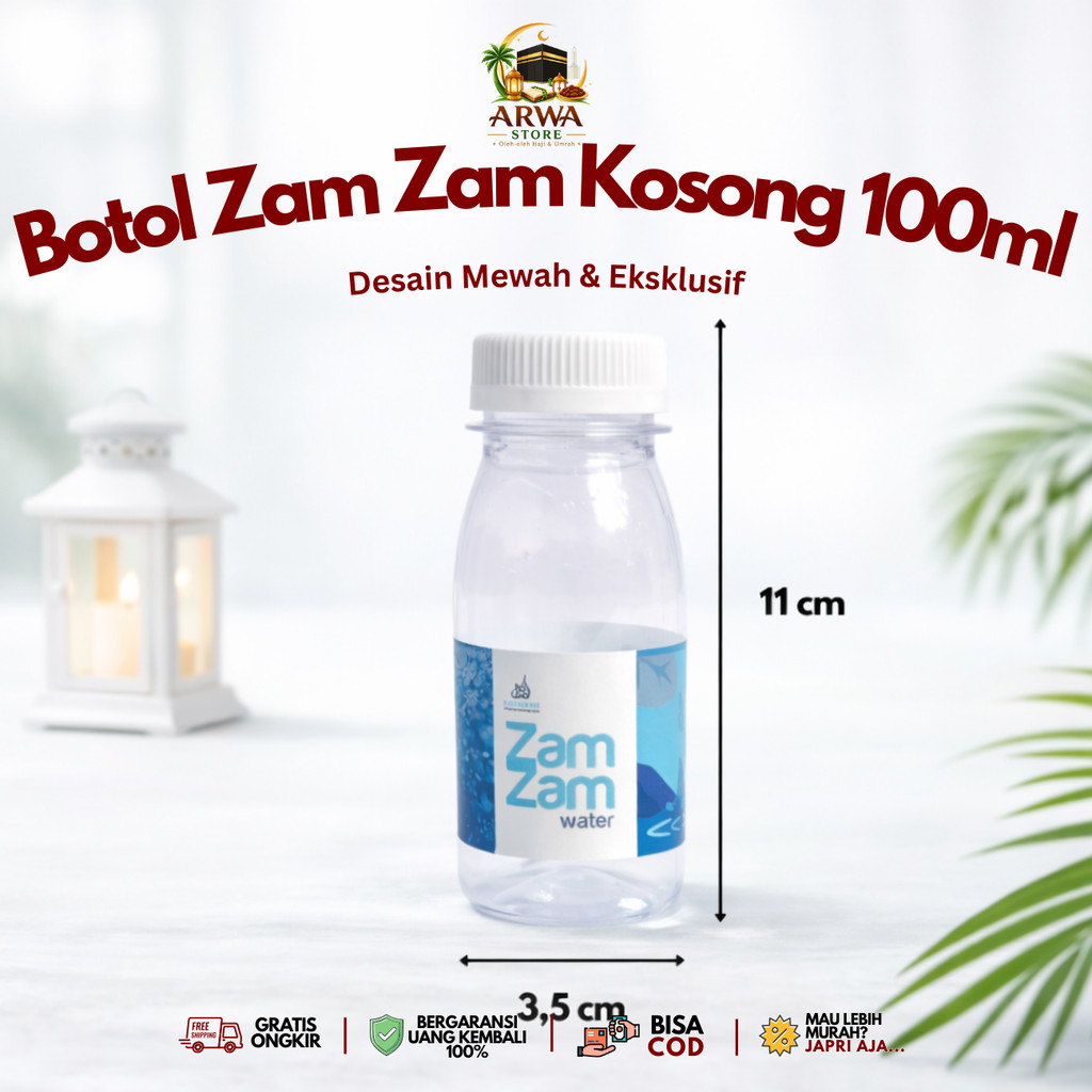 Botol Kosong Air Zam-zam 100ml