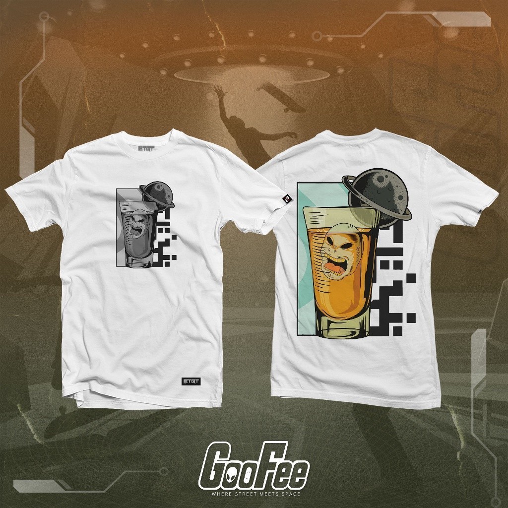 GooFee - ETQT WorldWide - Unisex - Alien Shirt - Xtraterrestrials - Alcohol