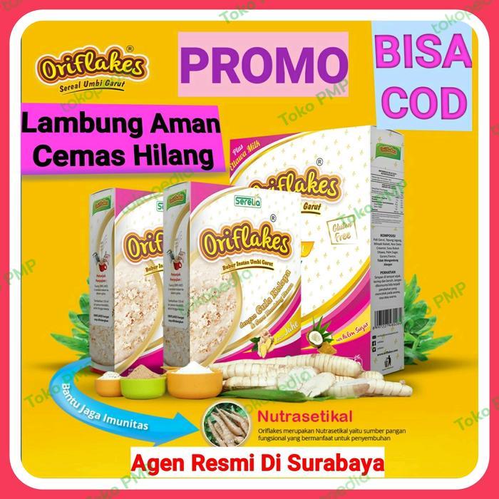 Oriflakes Umbi Garut 350 Gram, Oriflakes solusi asam lambung maag gerd - Asli Umbi Garut