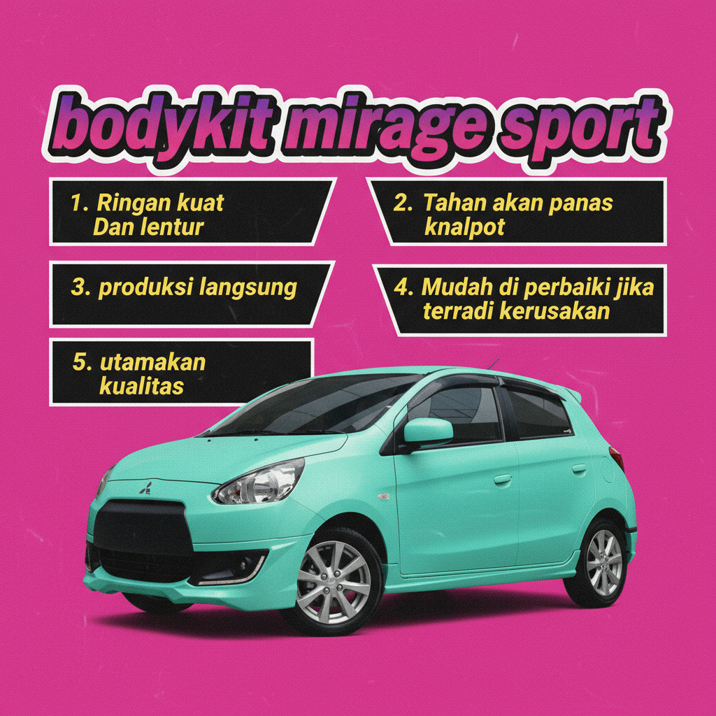 bodikit bodykit mirage sport bodikit mirage body kit mitsubishi mirage 2012-2015