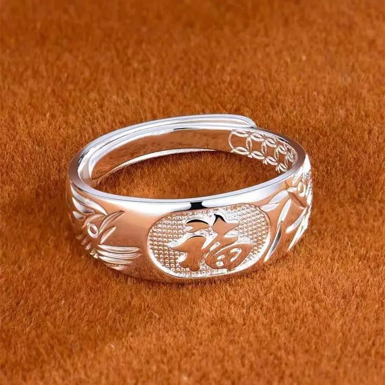 Cincin asli, naga perak, dan cincin chengxiang phoenix.