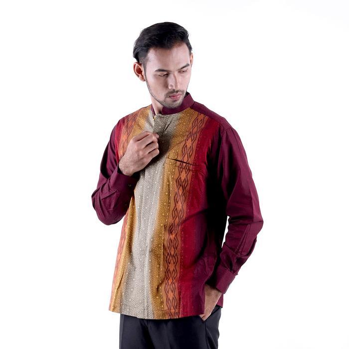 Baju Koko BHS Masterpiece Merah Tua 01 - XL
