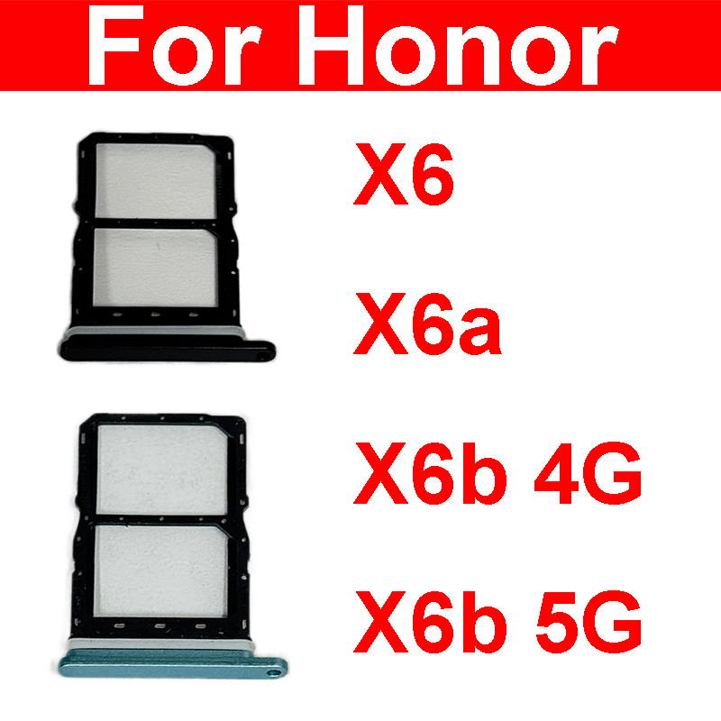 Sim Card Tray Adapter Holder For Honor X6 X6a X6b 4G 5G Reader Card Socket Slot Replacement Repair P
