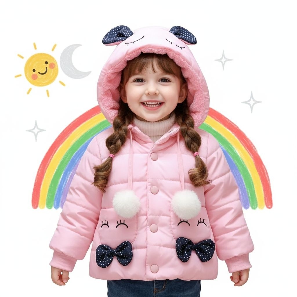 WahzuOfc - Jaket Winter Anak Pita Daleman Kain Bulu Hangat