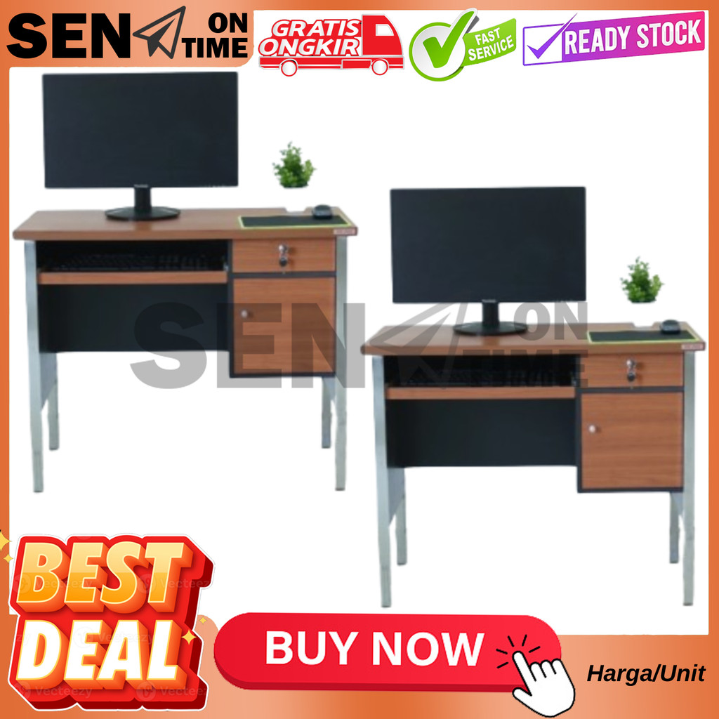 [Instan] Melody Mc 551 Meja Bangku Tulis Kantor Kerja Minimalis Komputer Laptop Melodi Office Desk T