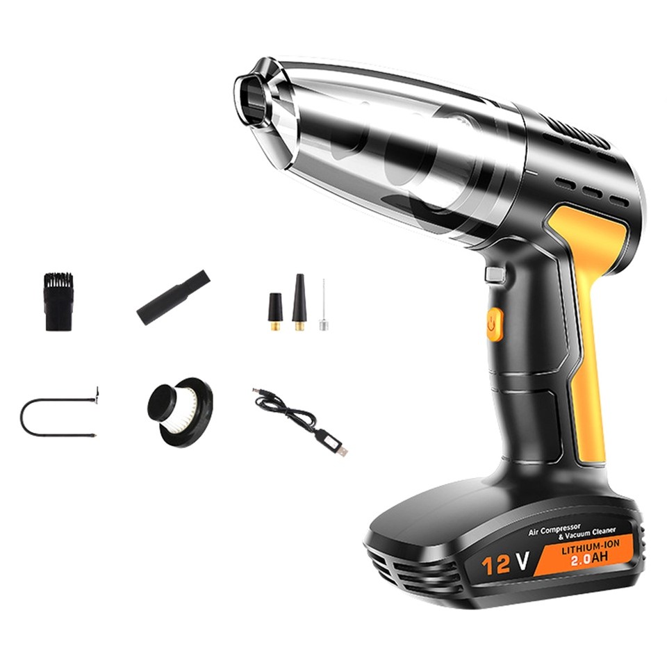 Vacuum Cleaner Inflatable Pump Vacuum Cleaner Cordless Tire Inflator Pressure Gauge