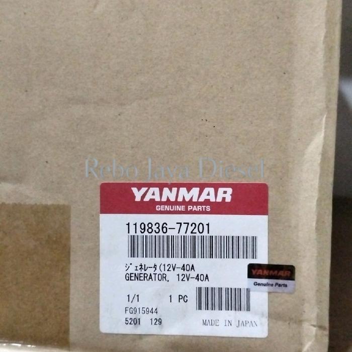 Dinamo Generator 3TNE 4TNE Original Yanmar 119836-77201 Sparepart Mesin Diesel