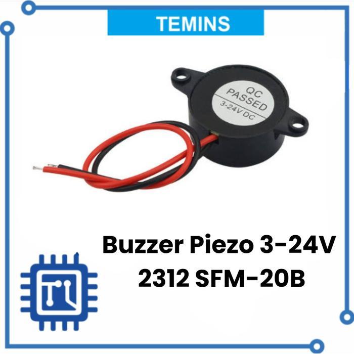 Buzzer Piezo Elektrik Aktif 3-24V SFM-20B