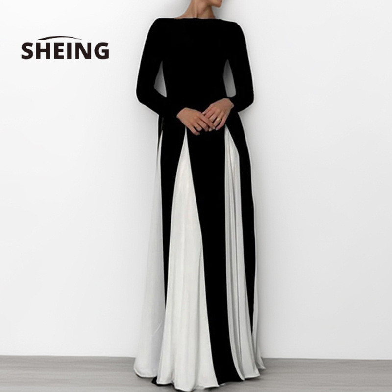 SHEING Jisu Aliexpress Eropa Dan Amerika Wanita Pakaian Fashion Temperamen Suspender Kontras Warna B