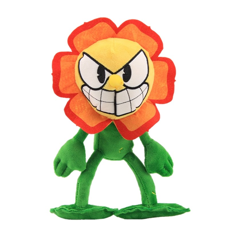 25cm Cuphead Plush Cagney Carnantion Cuphead Plush Toy Mugman Plush Toy Cartoon Flower Doll Toys for