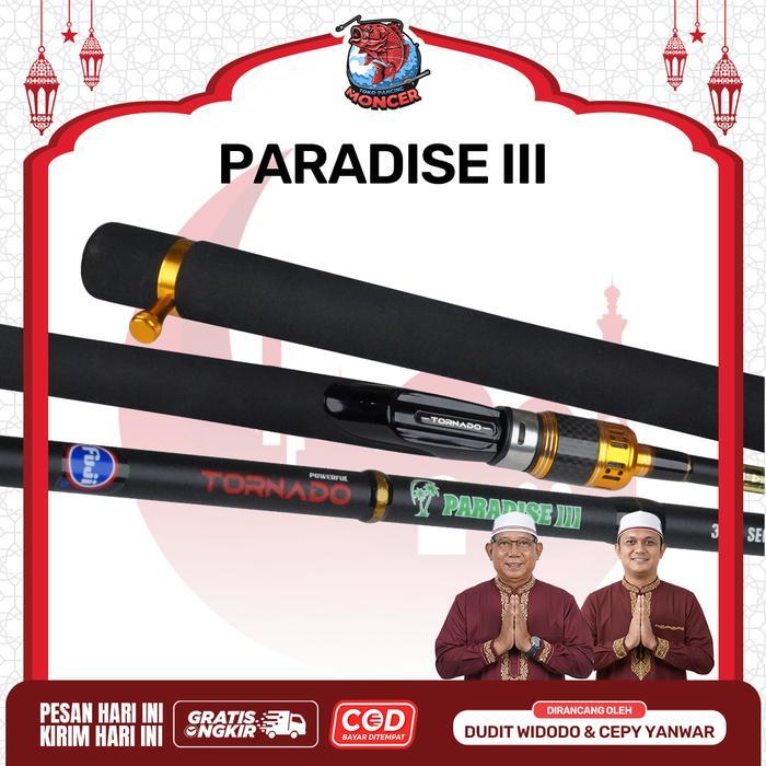 Joran Pancing Paradise III 1 Joran  3 Ukuran 150CM 165CM 180CM | Carbon Solid | Ring Guide Original 