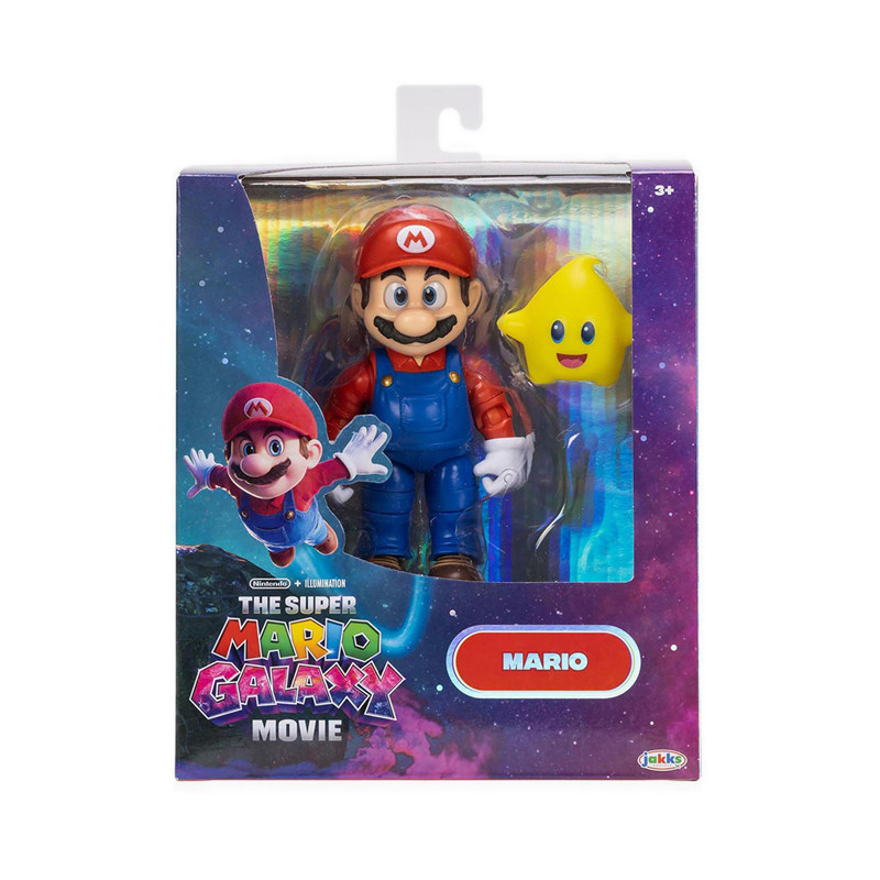 The Super Mario Galaxy Movie - 5 Figure Series Mario Figure with Luma Star Accessory - SM8432504