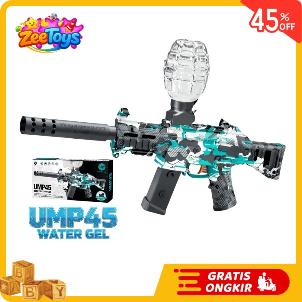 ZeeToys - Mainan Anak BTC-3040 UMP45 ELECTRIC TOY GN Mainan Tembakan Water Seru Bubble Keren Outdoor