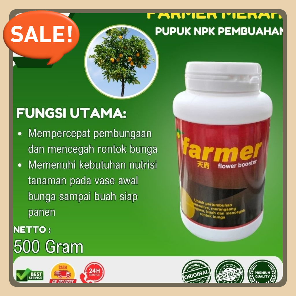 Farmer Buah 500 Gram Pupuk Pembuahan Growmore Bunga