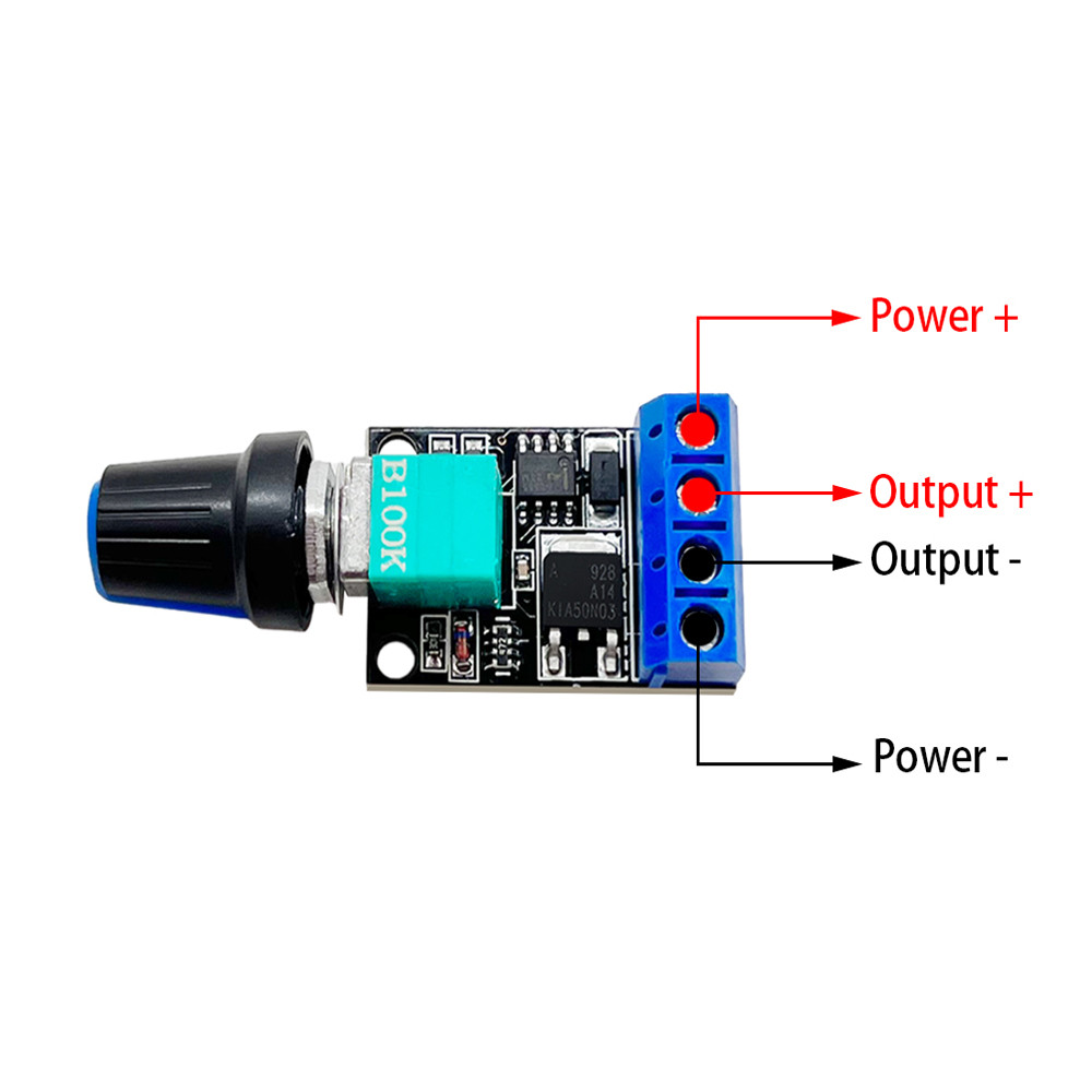 Pengatur Tegangan 5V 12V 10A PWM Pengatur Motor DC Pengatur Kecepatan Tanpa Tingkat Pengatur Daya Di