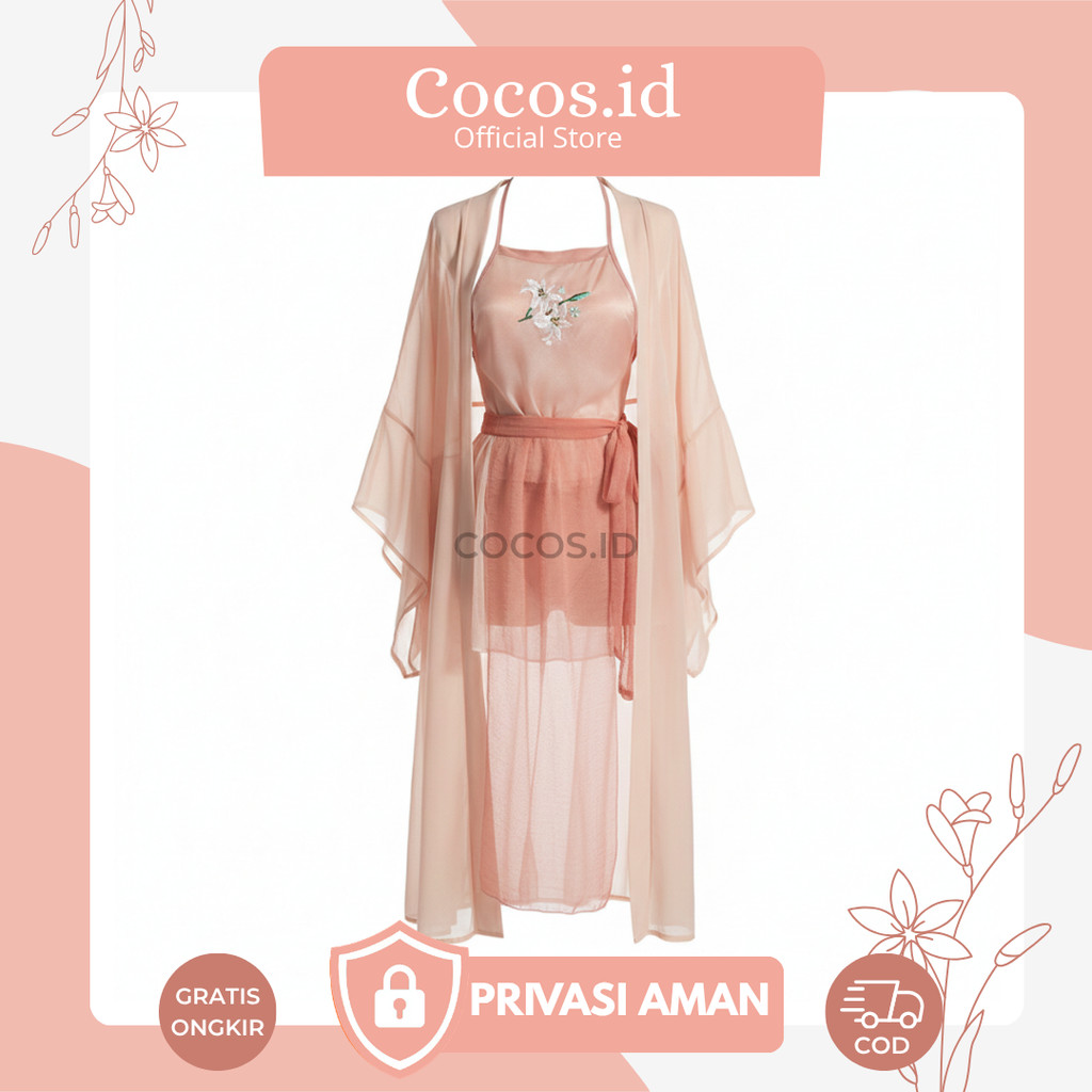 Cocos CCS25 Cosplay Dancer Ladies Hanfu Uniform Wanita Chinese Dance Kostum Sexy Nari