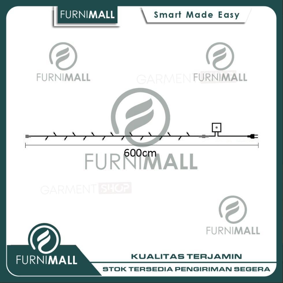 FURNIMALL Lampu Tumblr LED RGB Kawat Panjang Warna Warni untuk Dekorasi Natal dan Agustusan di Kamar