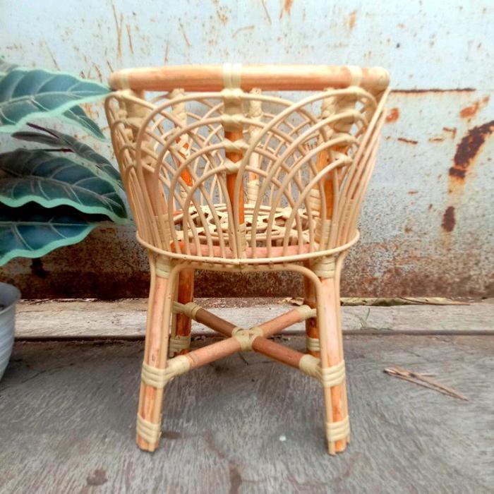 Promo Standing Pot Bunga Model Mawar dengan Desain Rattan Natural untuk Dekorasi Rumah dan Taman - p