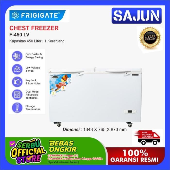 Frigigate Chest Freezer CF-450LV Lemari Pembeku 450 Liter Low Volt