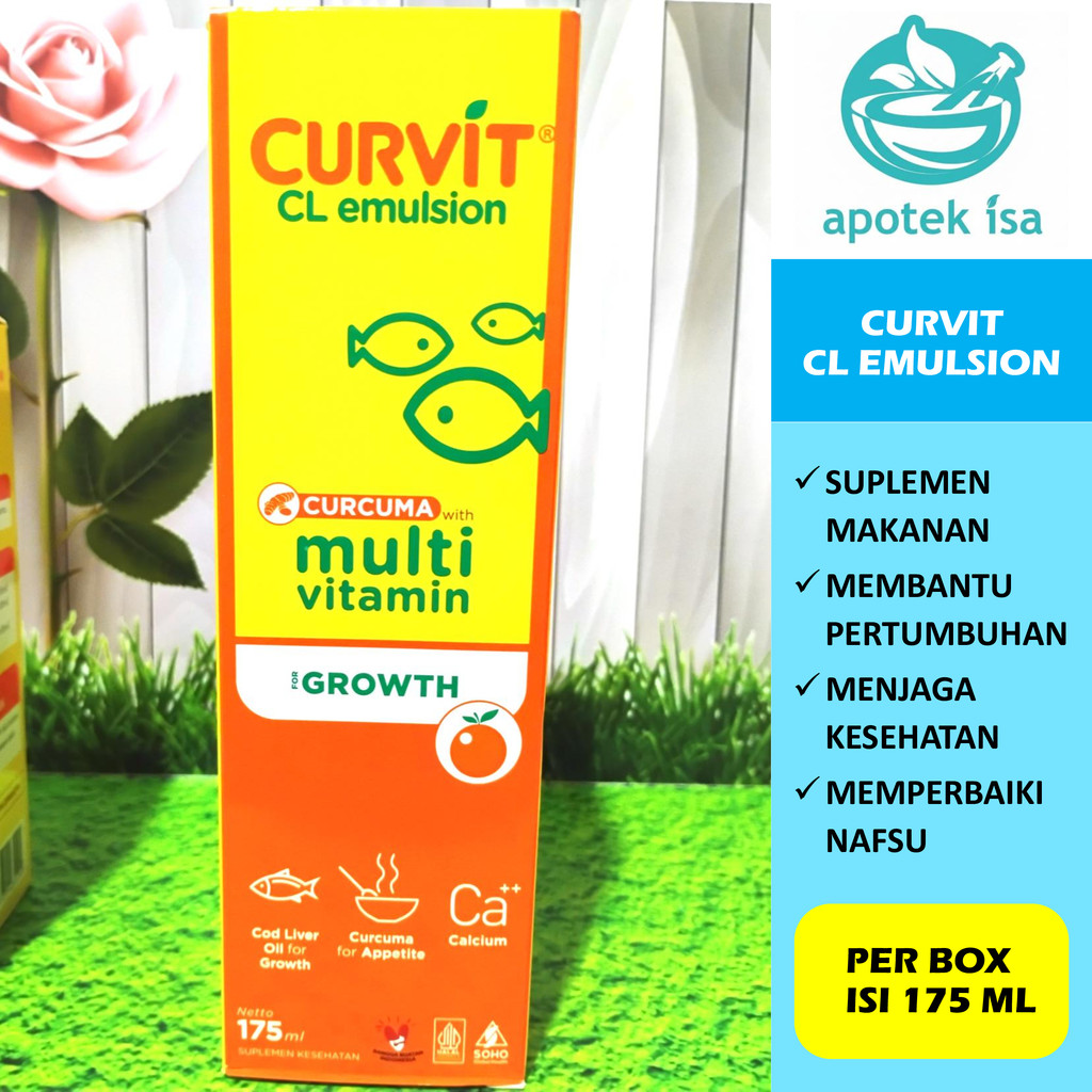 CURVIT CL EMULSION 175 ML SUPLEMEN MINYAK IKAN UNTUK PERTUMBUHAN DAN KECERDASAN ANAK
