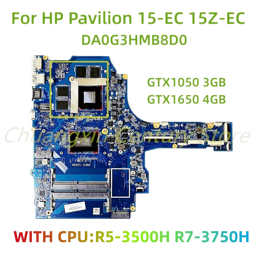 Suitable for HP Pavilion 15-EC 15Z-EC Laptop motherboard DA0G3HMB8D0 with R5-3500H R7-3750H CPU GTX1