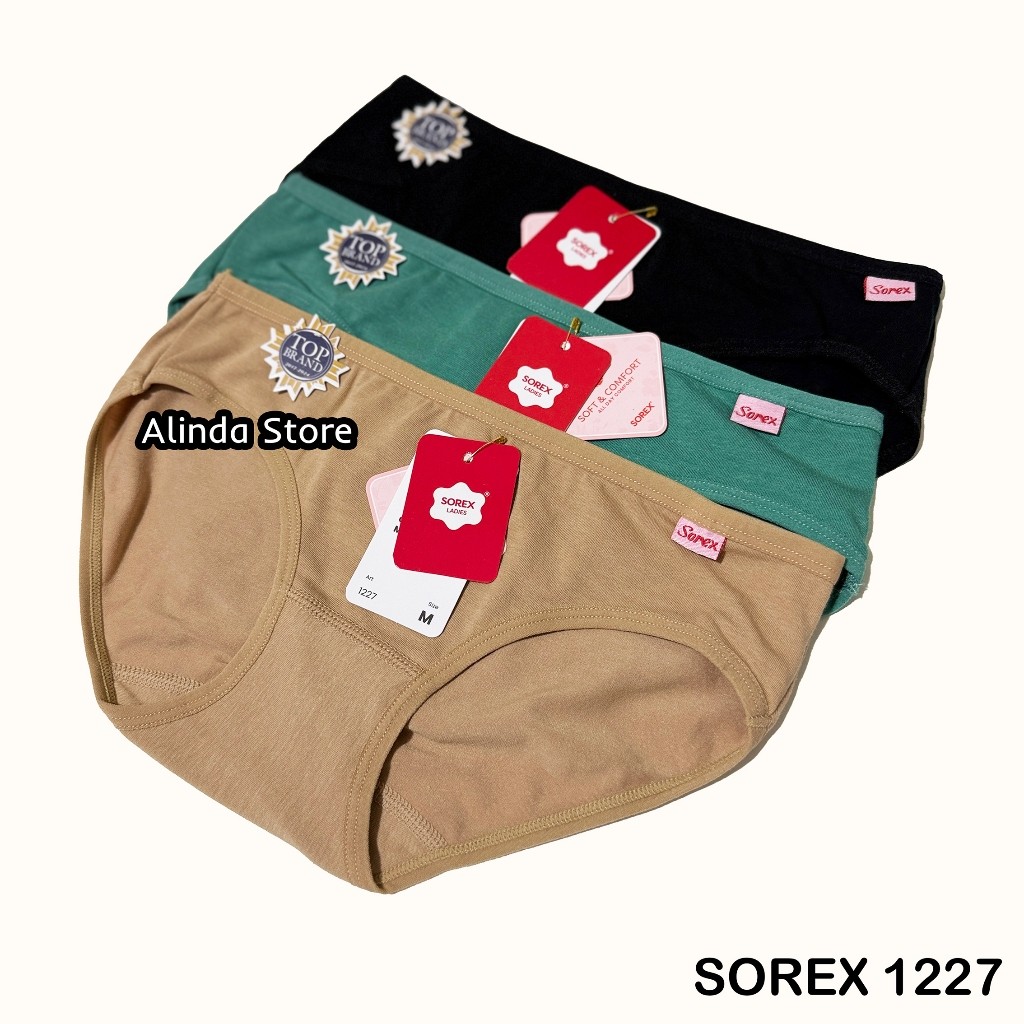 Terbaru Isi 6 Pcs Sorex CD Wanita 1227 Cutting Mini Katun Mix  Sepinggul 1ALN