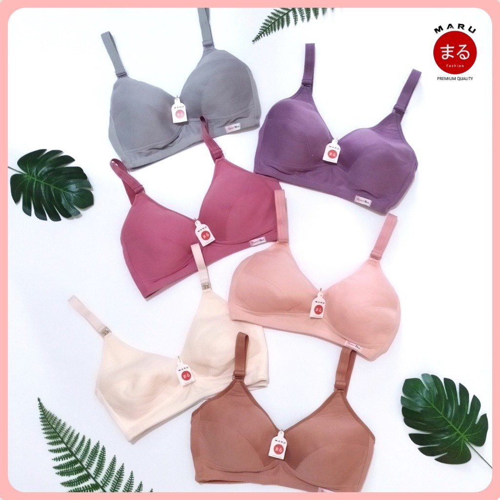 Terbaru 3 pcs & 6 pcs SPORT BRA WANITA BH CEWEK Jumbo Lusinan Cup Besar (50 52 54) || BH Sport Jumbo