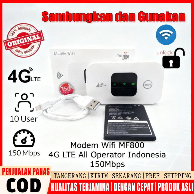 COD Mifi Modem Wifi 4G Unlock Operator Perdana Telkomsel 150 Mbps 4G Portable Mobile Wifi Usb Mobile