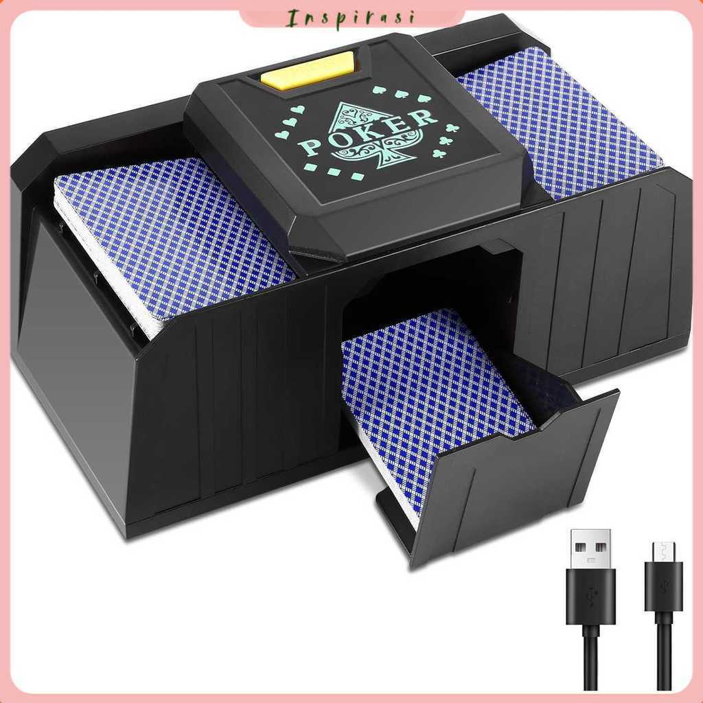 SIL Mesin Kocok Kartu Otomatis 2 Deck Shuffle Machine Bridge UNO Games - S-44