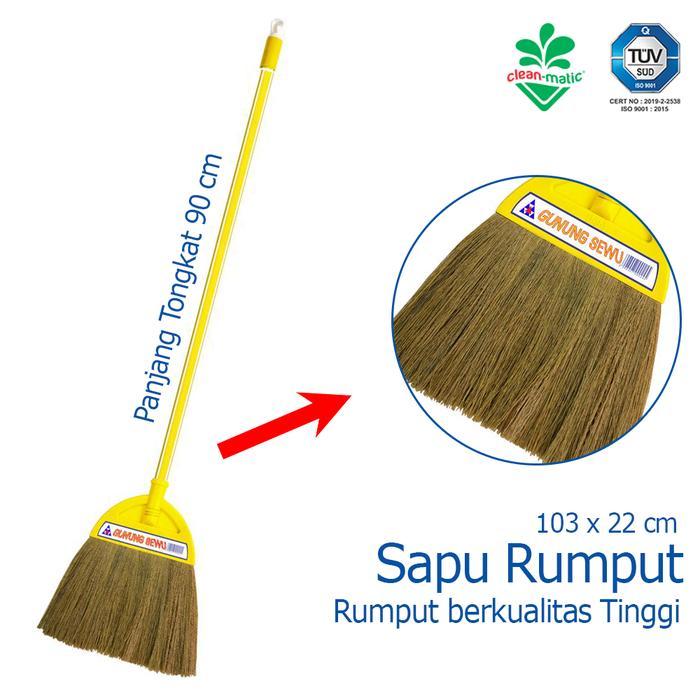 Pusapu Sapu Rumput Sapu Taman Sapu Halaman Cleanmatic Gunung Sewu 201198 - Coklat
