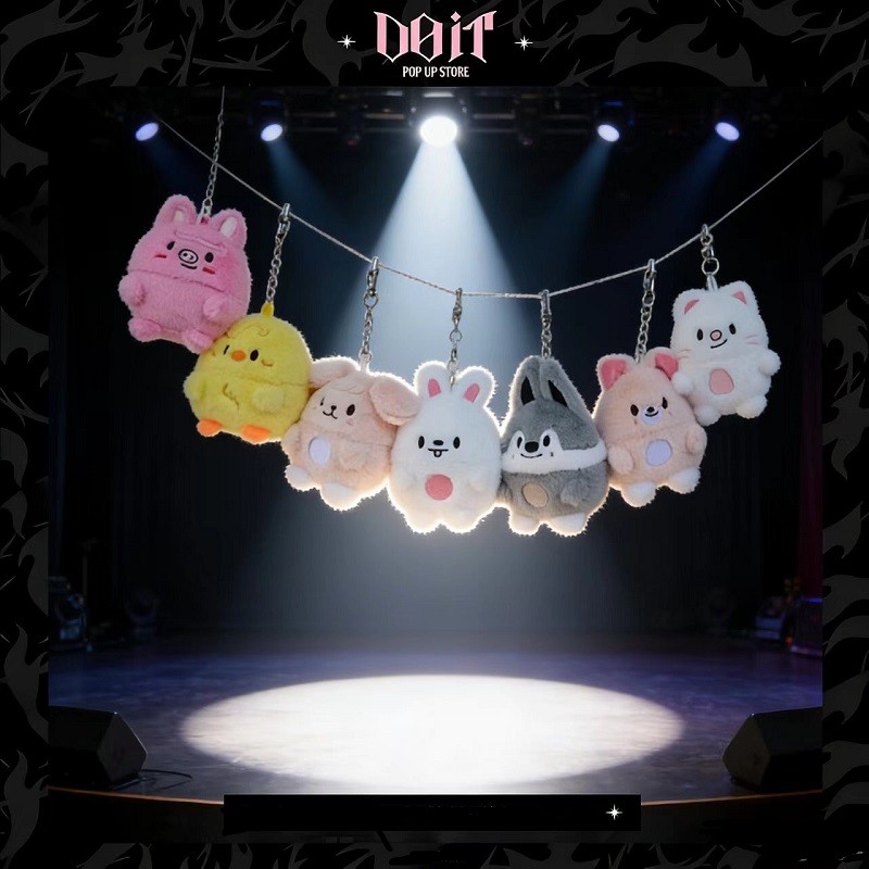 New Kpop Stray Kids Plush Keychain Mini Peripheral Cartoon Plush Toy Pent Small Doll Han Zhicheng SK