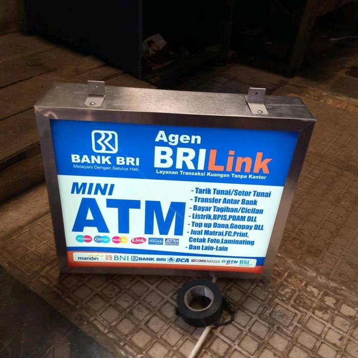 NEON BOX UK 25X30 BRILINK,KONTER,MIE AYAM,AYAM GEPREK,DLL(DISEN SUKA SUKA)BAHAN AKRILIK Lampu - 25x3