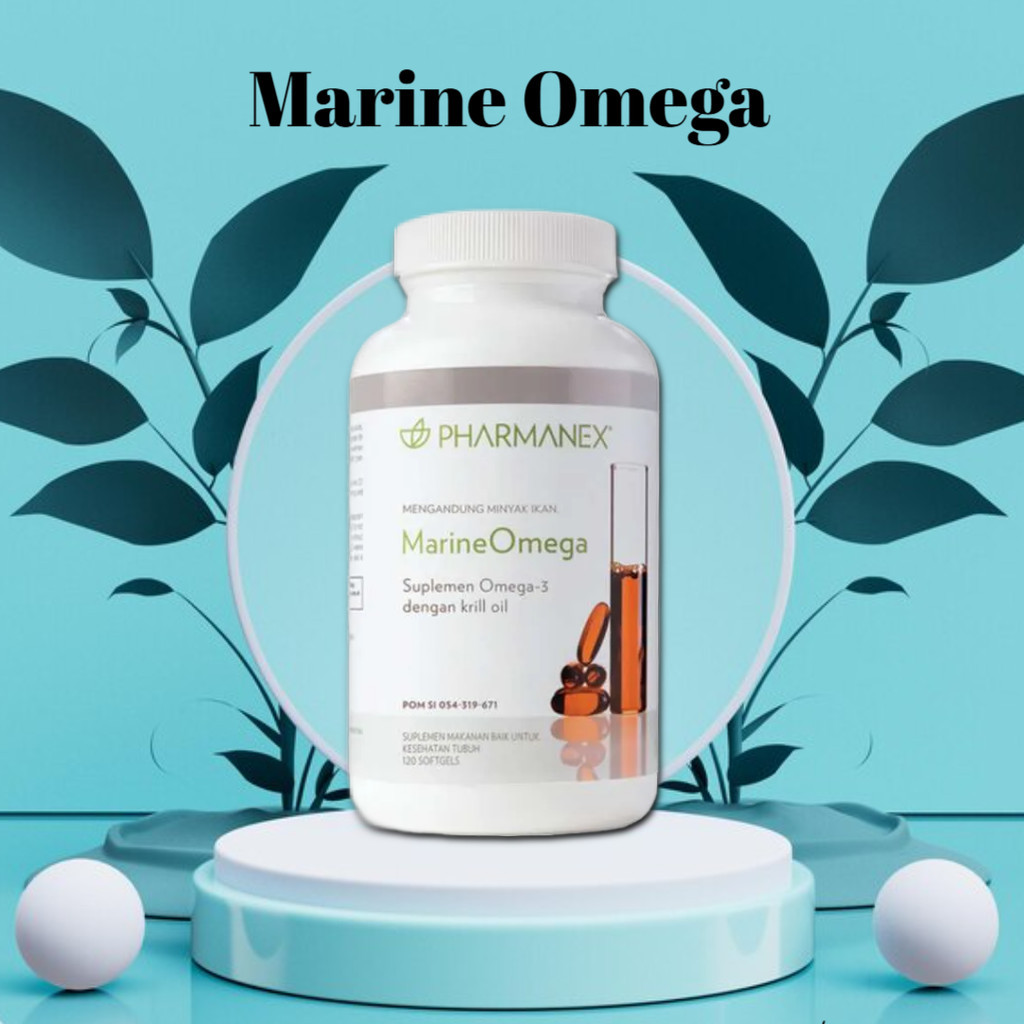 Pharmanex Marine Omega 120 Softgel - Suplemen Omega-3 dari Minyak Ikan, EPA & DHA Tinggi, untuk Kese