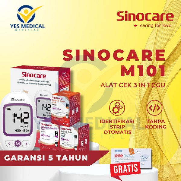 Paket Lengkap Alat Cek Gula Darah 3 In 1 Asam Urat Kolesterol