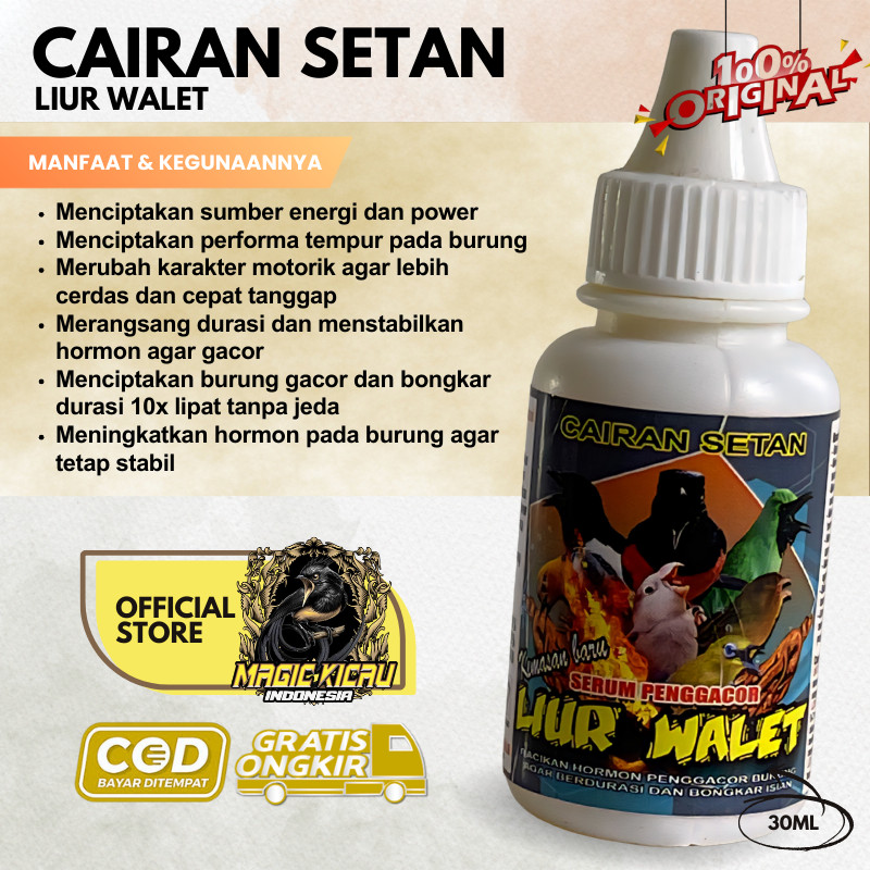 Cairan Setan Liur Walet  Suplemen Vitamin Penggacor Burung